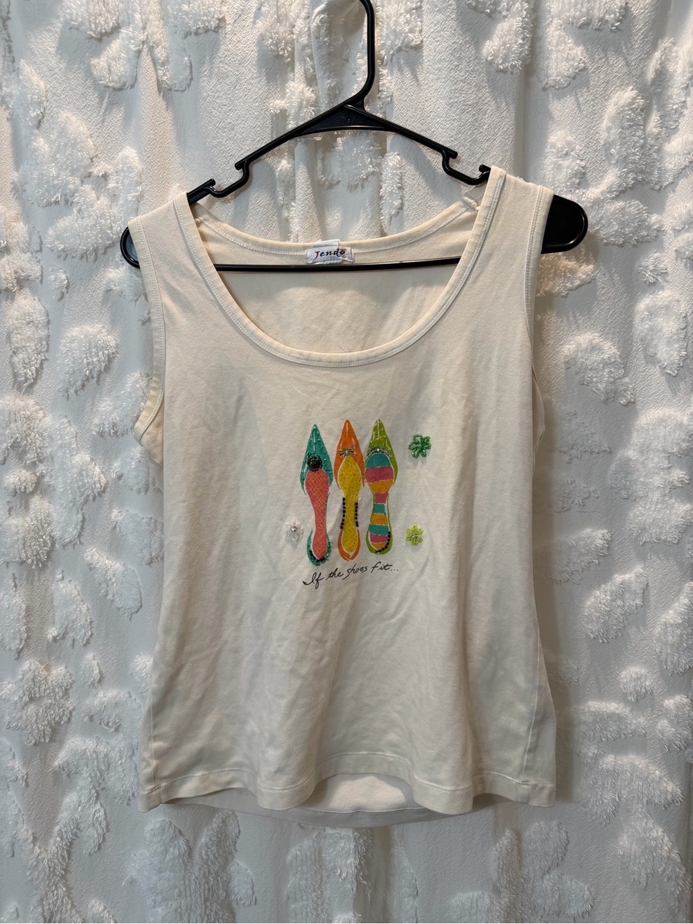 Vintage Graphic beaded tank top